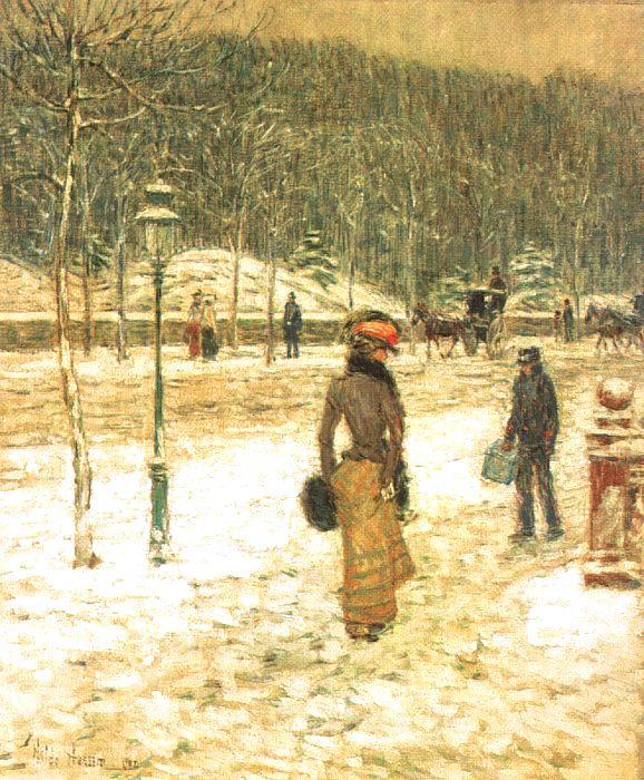 New York Street, Childe Hassam